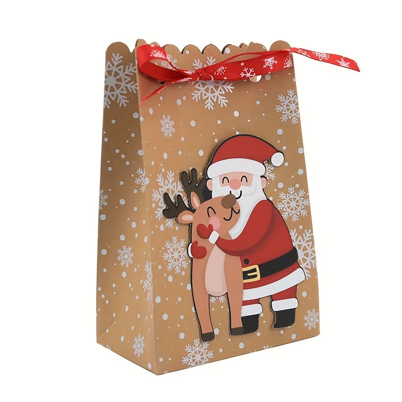 Christmas Snowflake Drawstring Gift Bag Small Business Supplies Shopping Bag