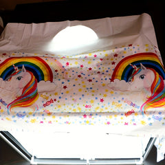 Candy Rainbow Unicorn Tablecloth for Birthday Party