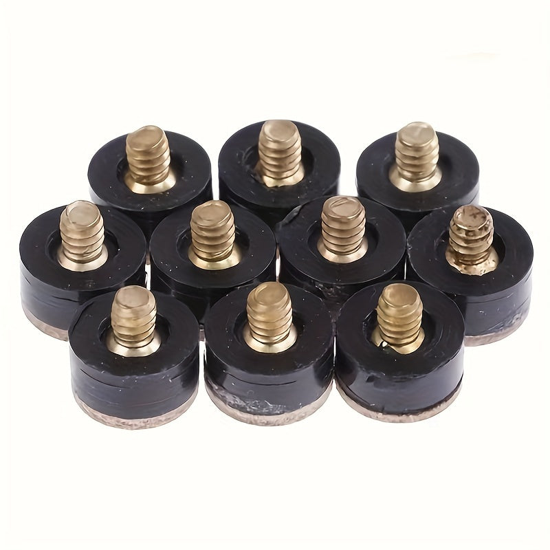 10pcs Hard Leather Pool Cue Tips Replacement Billiard Cue Tips