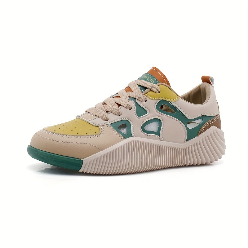 Women's Hollow Out Sneakers Casual Lace Up Shoes Comfortable Low Top Shoes