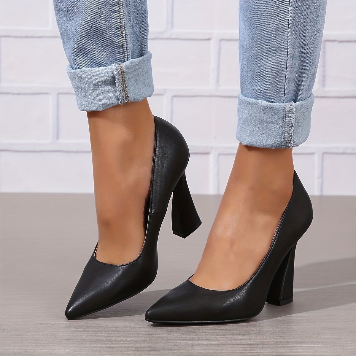 Women's Pointed Toe High Heels Slip On Pumps
