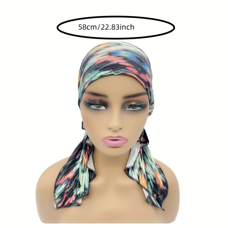 Snake Pattern Print Head Scarf Unisex Stretchy Head Wrap