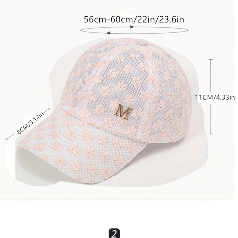 Stylish Lace Baseball Cap Flower Sun Hat Snapback Dad Hat