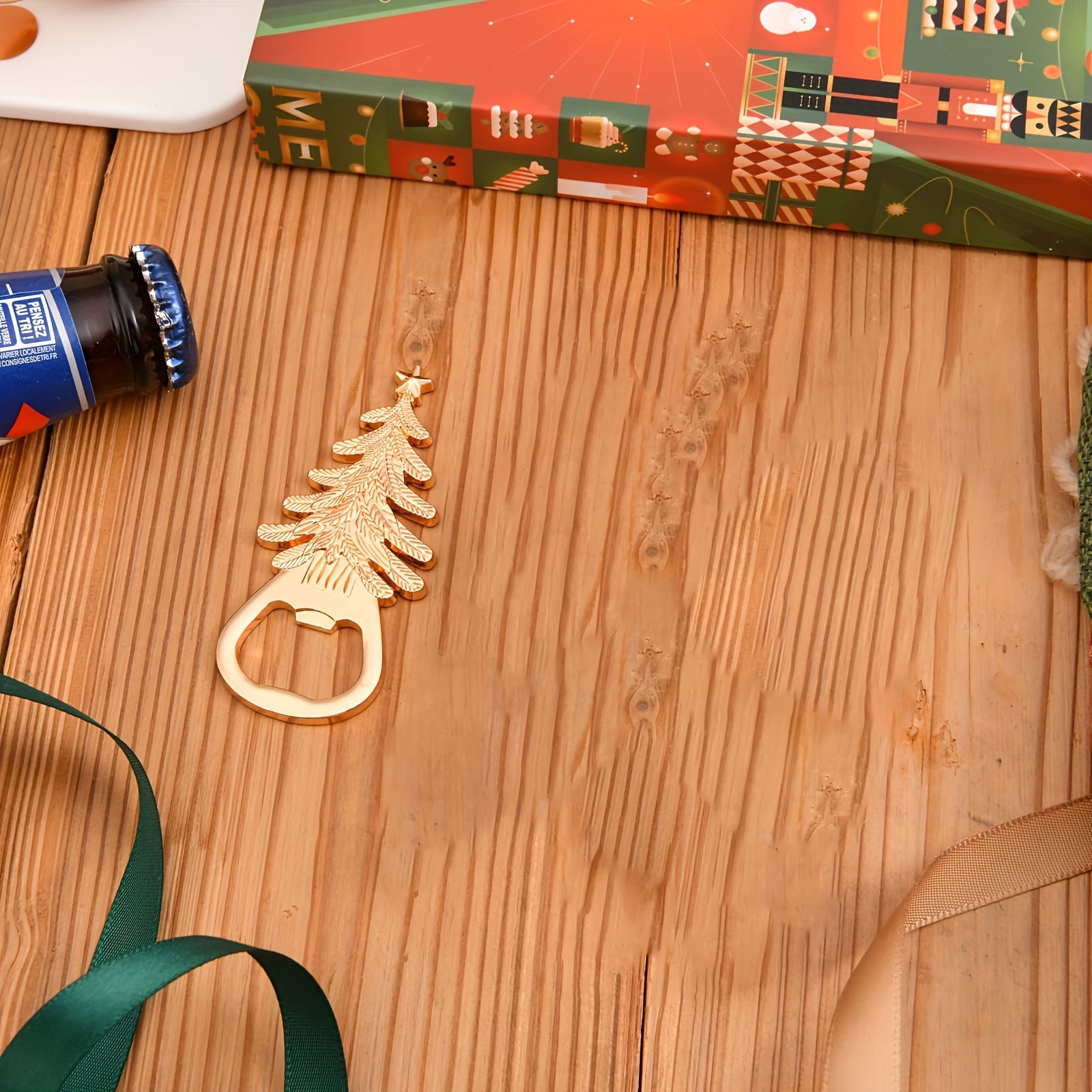 4pcs Snowman Christmas Tree Wine Opener Set