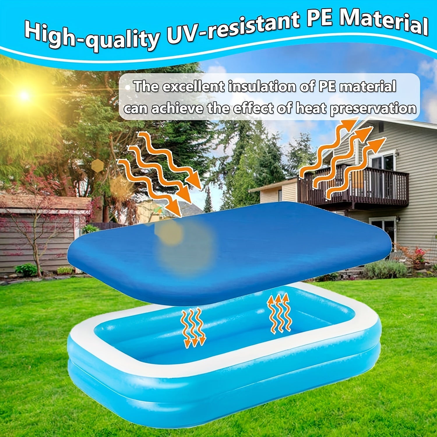 Rectangle Pool Cover for Inflatable Swimming Pool