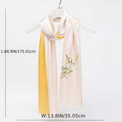 Suzhou Classical Tree Embroidery Silk Scarf