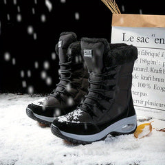 Women's Thermal Winter Boots Lace Up Soft Sole Non slip Snow Warm Shoes
