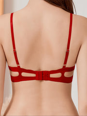 Cut Out Solid Plunge Bra Women's Lingerie