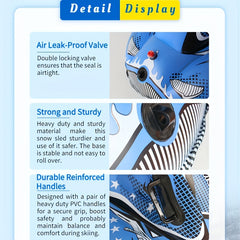 Inflatable Snow Sled Heavy Duty Snow Tube Fun Winter Games