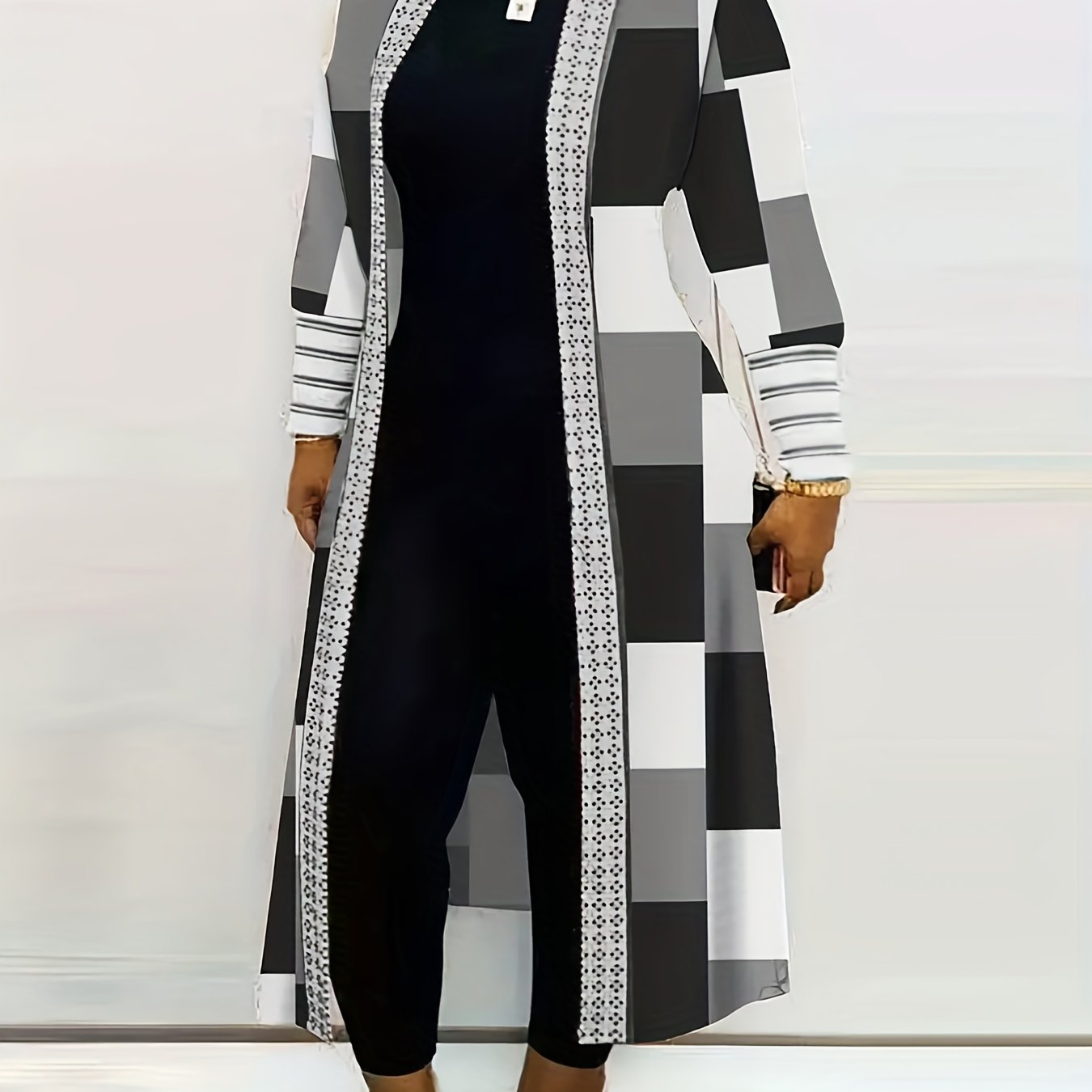 Long Length Knit Cardigan Open Front Sweater