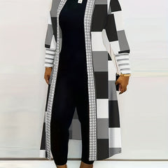 Long Length Knit Cardigan Open Front Sweater