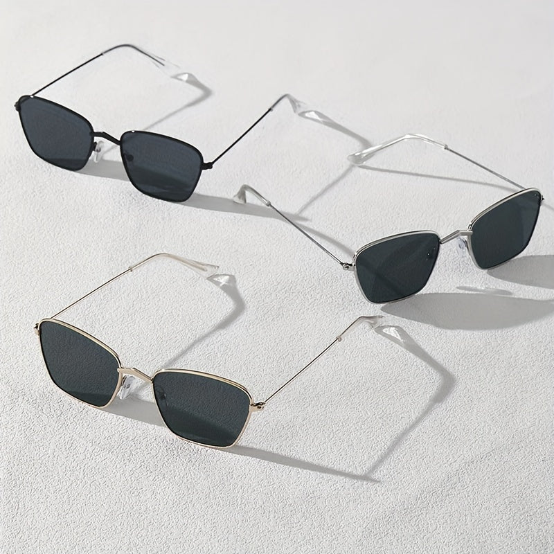 3 Pairs Men's Sunglasses UV Resistant for Holiday Party