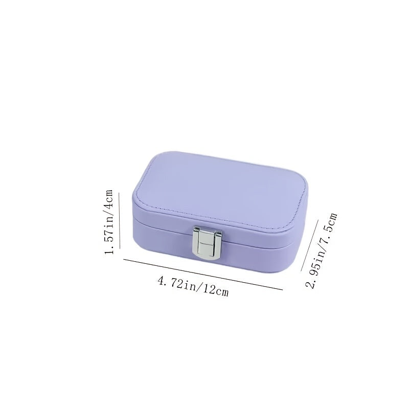 Women's Travel Jewelry Box Earring Ring Portable Case