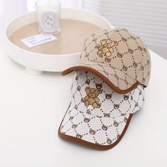 Child Bear Embroidered Baseball Cap Sun Protection Hat