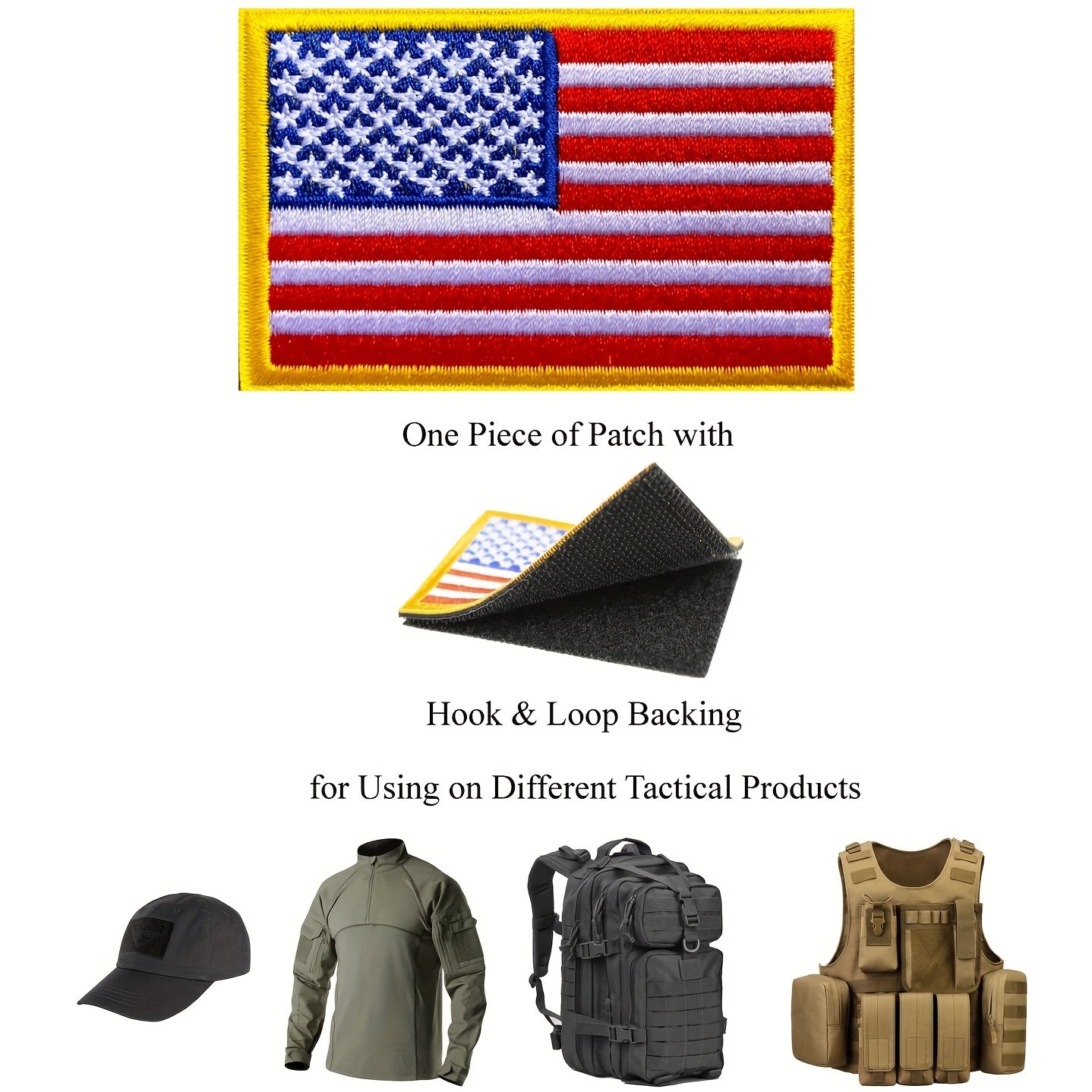 American Flag Patch for Backpacks Hats Jackets Pants