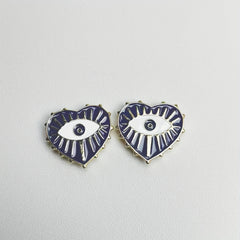 2pcs Love Eyes Shirt Button Cover - No Sewing - Multicolor