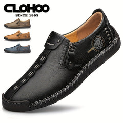 Men's Zipper Loafers Non Slip Casual Shoes