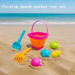 Kids Beach Toys Sand Water Play Set Folding Bucket Christmas Halloween Toy