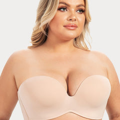 Plus Size Strapless Push Up Minimizer Bra