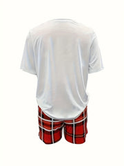 Geo Print Tee & Shorts Set