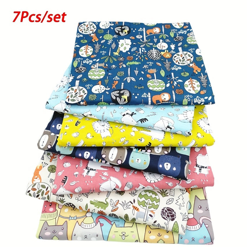 7pcs Multicolor Patchwork Fabric Cotton Sewing Quilting Material