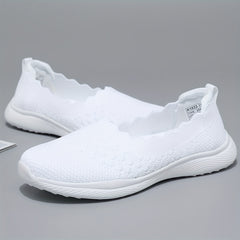 Women's Solid Low Top Walking Shoes Lightweight Casual Sport Shoes