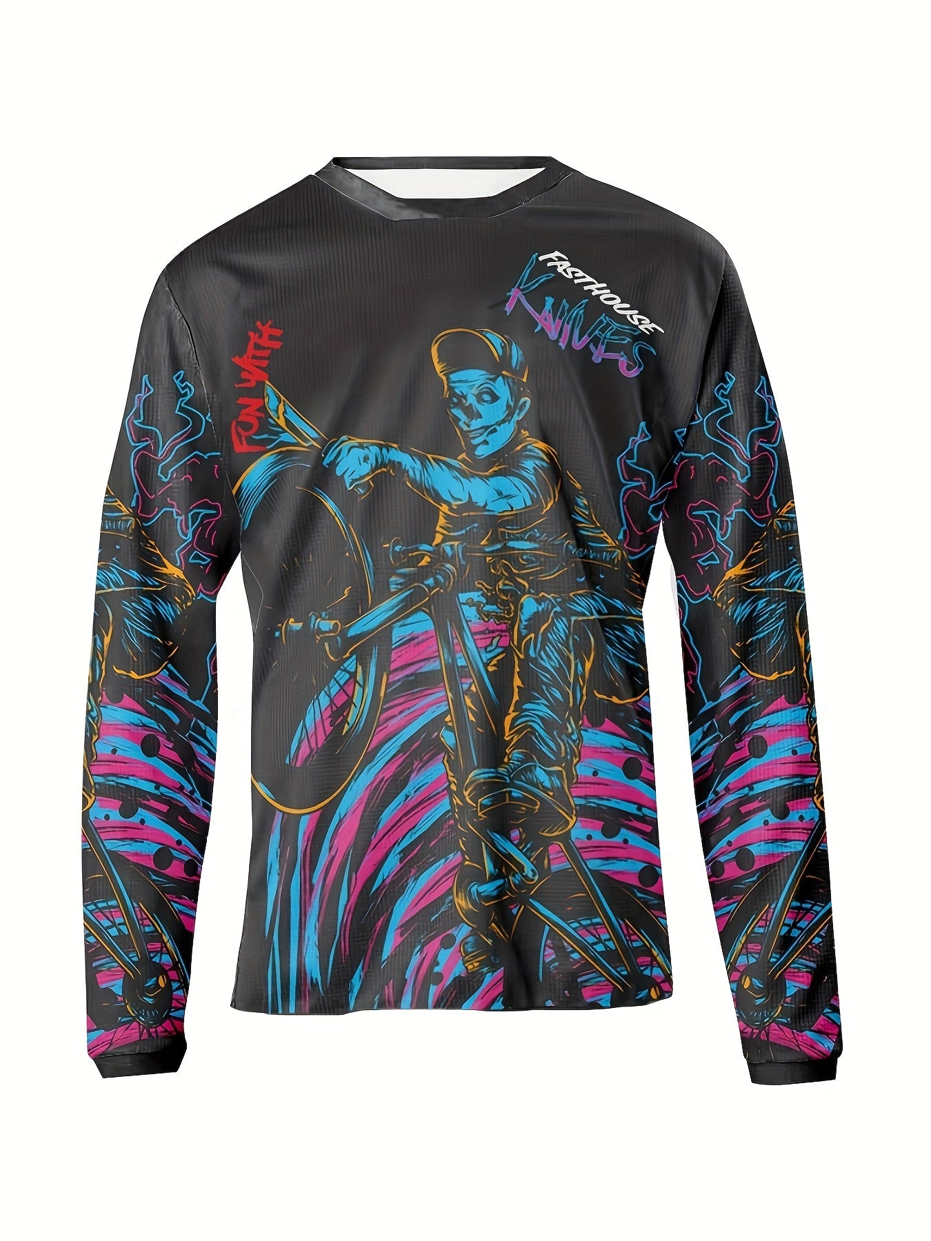 Men's Graphic Print Sports Long Sleeve T-shirt for Fitness