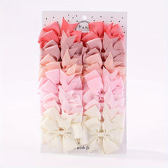 24pcs Baby Girls Bowknot Hair Clips Headwear Party Accessories