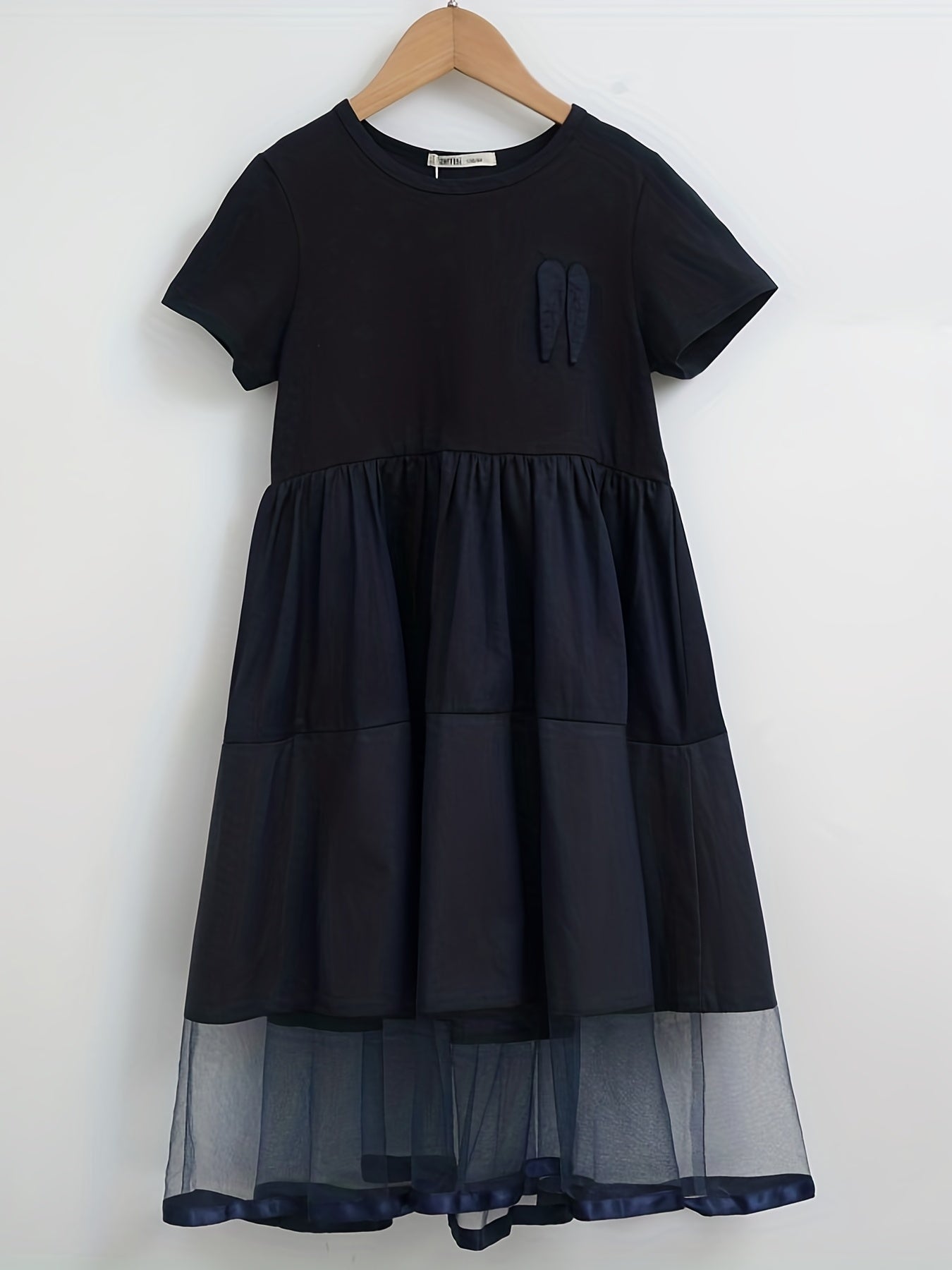 Girls' Rabbit Ears Cotton Dress for Summer Parties