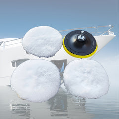5pcs Wool Polishing Sponge Floor Waxing Car Boat Glass Cleaning Sponge