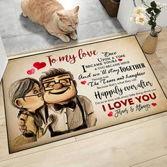 To My Love Door Mat Non-slip Floor Rug Mat Living Room Bedroom Entrance Door Mat