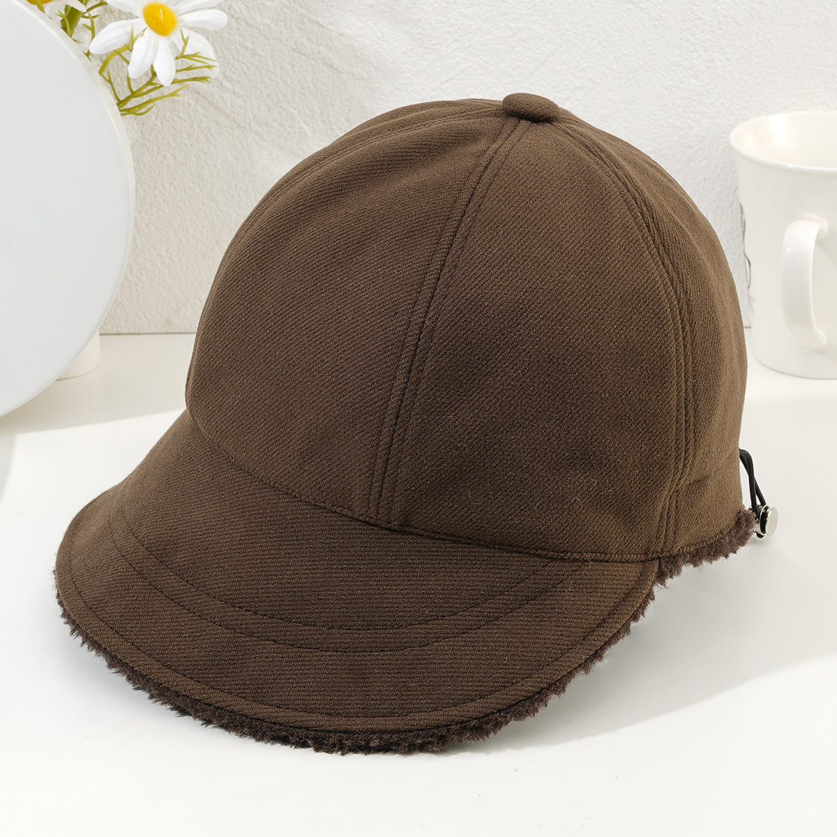 Lamb Wool Fisherman Hat Fleece Warm Unisex Baseball Cap Autumn