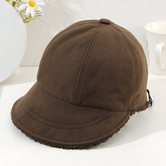 Lamb Wool Fisherman Hat Fleece Warm Unisex Baseball Cap Autumn