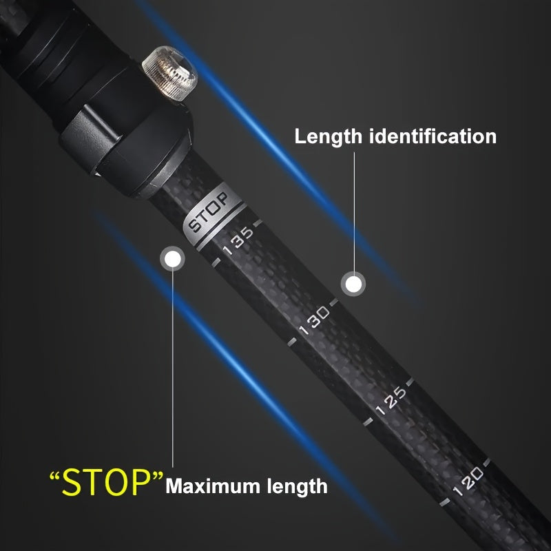 Carbon Fiber Trekking Poles Lightweight Telescopic Hiking Sticks