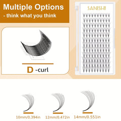 10D 0.07 Premade Spiky Eyelash Cluster Lashes D Curl 10DD