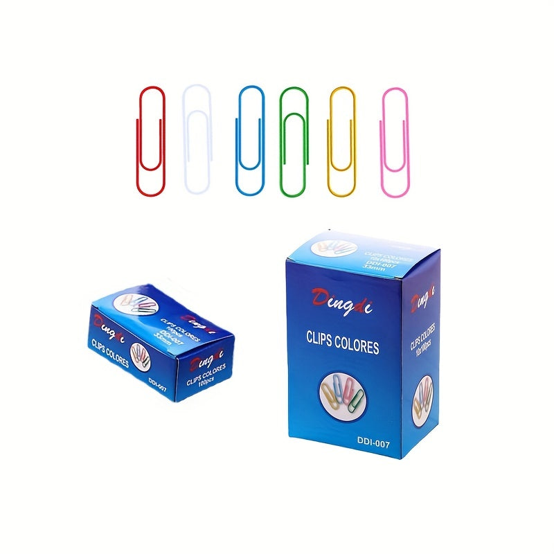 Box of 70 Colorful Paper Clips Student Stationery