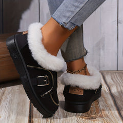 Women's Non-slip Ankle Snow Shoes Warm Thick Bottom Shoes