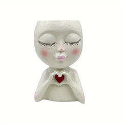 Creative Doll Flower Pot Personality Ornament Resin Flower Pot
