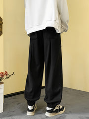 Men's Fleece Cargo Jogger Pants Outdoor Fall Winter