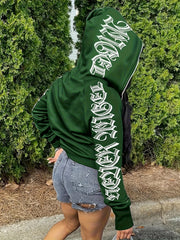 Full Zip Hooded Sweatshirts Long Sleeve Top Jacket for Women