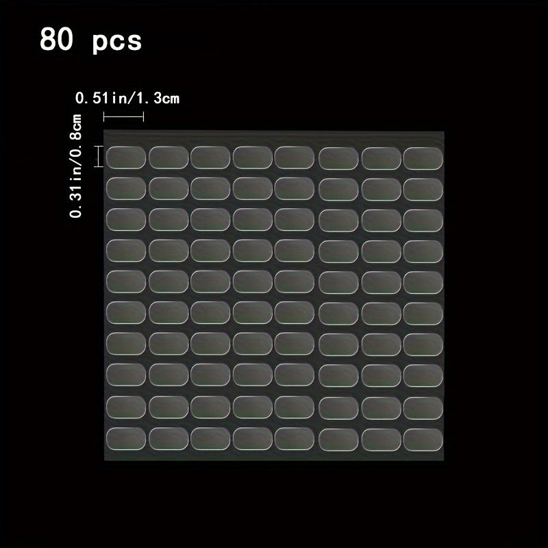 40pcs Double sided Adhesive Blind Box Foot Stickers Non-marking Strong Stickers