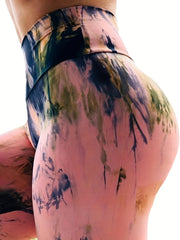 Tie Dye Print High Waist Yoga Legging Women's Activewear