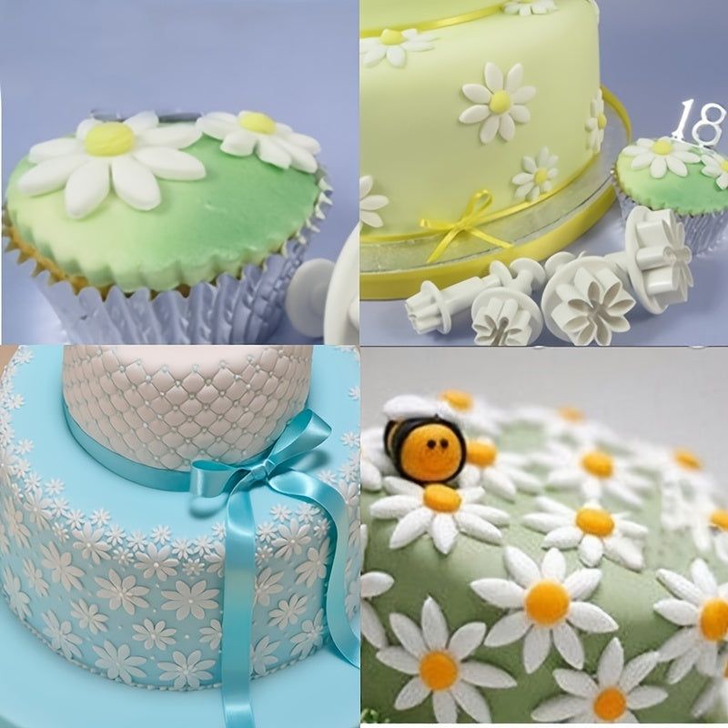 4pcs Flower Fondant Molds for Cake Decorating Baking Tools