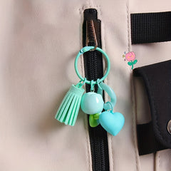 Tulip Flower Keychain Backpack Headphone Charm Pendant Ornament