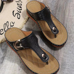 Women's Wedge Flip Flops Soft Sole Non Slip Slides