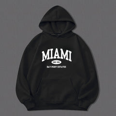 MIAMI Graphic Print Hoodie For Men