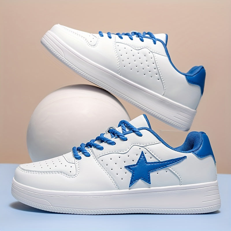 Men's Star Pattern Skate Shoes Non Slip Sneakers