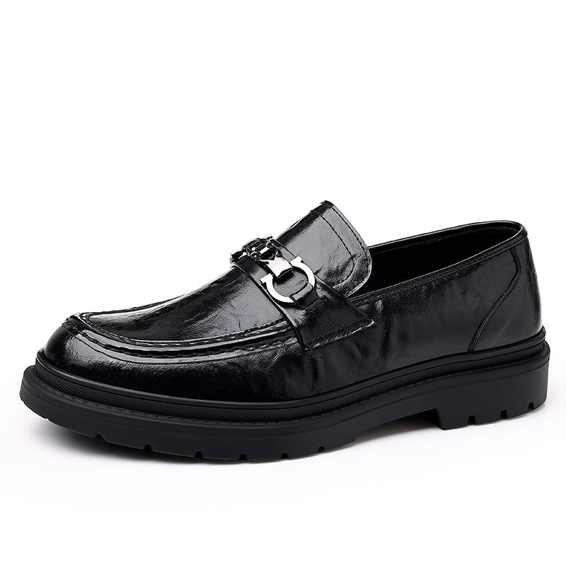Men Leather Loafer Shoes Lightweight Non slip Dress Shoes Men's Sneakers