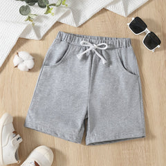 Boys Shorts Drawstring Waist Pocket Casual Summer Kids Clothes