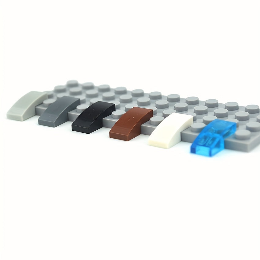 150pcs Slanted Curved 2X1 Building Blocks Slope MOC Accessories Toy Block Set